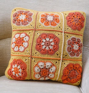 Granny Square Cushion Crochet Kit, GOLD, Anchor A28G001\9064