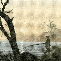 Gone Fishing Cross Stitch Kit, Silhouettes, Heritage Crafts