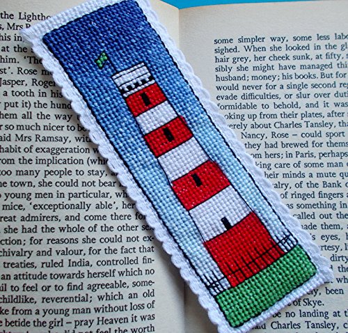 Gribbin Lighthouse, Cornwall Bookmark Cross Stitch Kit, Emma Louise Art Stitch