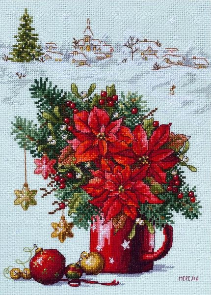 Happy Holidays Cross Stitch Kit, Merejka K-194