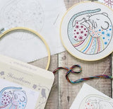 Dormouse Embroidery Kit with Hoop, Hawthorn Handmade