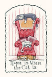 Home is Where the Cat is Cross Stitch Kit, Heritage Crafts -Peter Underhill