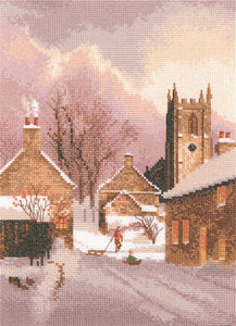 Snowy Village Counted Cross Stitch Kit, John Clayton, Heritage Crafts