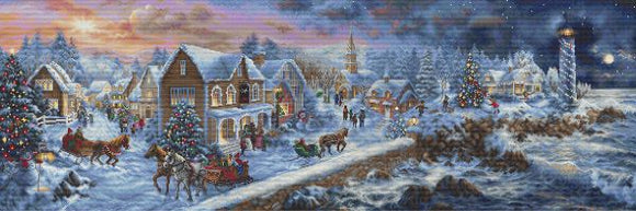 Holiday at the Seaside Cross Stitch Kit, LetiStitch L8007 (Large)