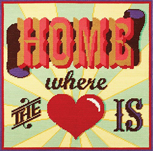 Home Where the Heart Is Tapestry Kit, Emily Peacock Needlepoint C117K