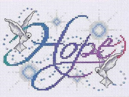 Hope Cross Stitch Kit, Design Works 9796