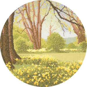 Daffodil Wood Cross Stitch Kit, John Clayton Circles Heritage Crafts