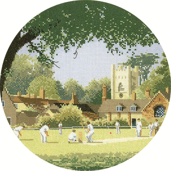 Sunday Cricket Cross Stitch Kit, John Clayton Circles, Heritage Crafts