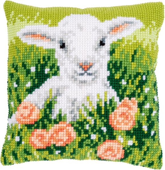 Lamb among Flowers CROSS Stitch Tapestry Kit, Vervaco PN-0196783