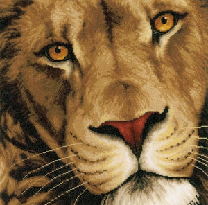King of Animals, Lion Counted Cross Stitch Kit Lanarte pn-0154980