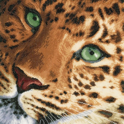 Leopard Counted Cross Stitch Kit Lanarte pn-0155213