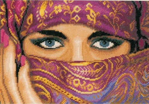 Mysterious Eyes Counted Cross Stitch Kit, Lanarte PN-0021221
