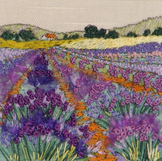 Lavender Fields Embroidery Kit, Rowandean Embroidery