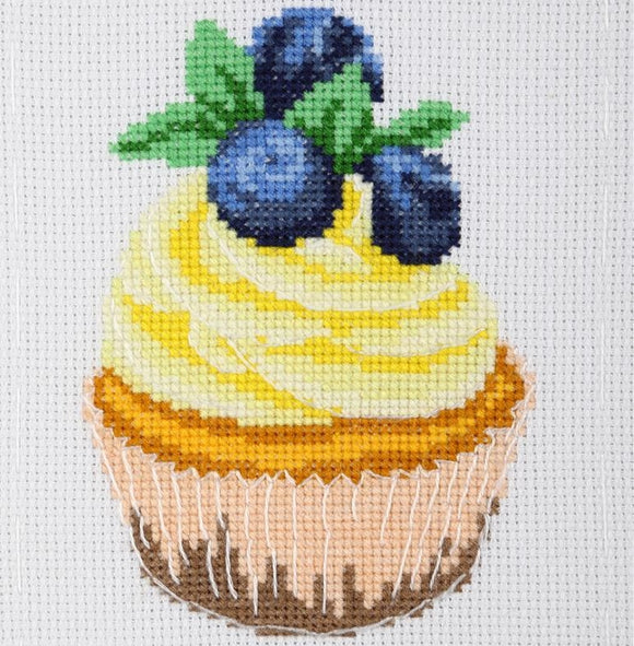 Lemon Cupcake Cross Stitch Kit, VDV TM-2027