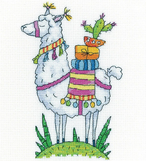 Llama Counted Cross Stitch Kit, Heritage Crafts -Karen Carter