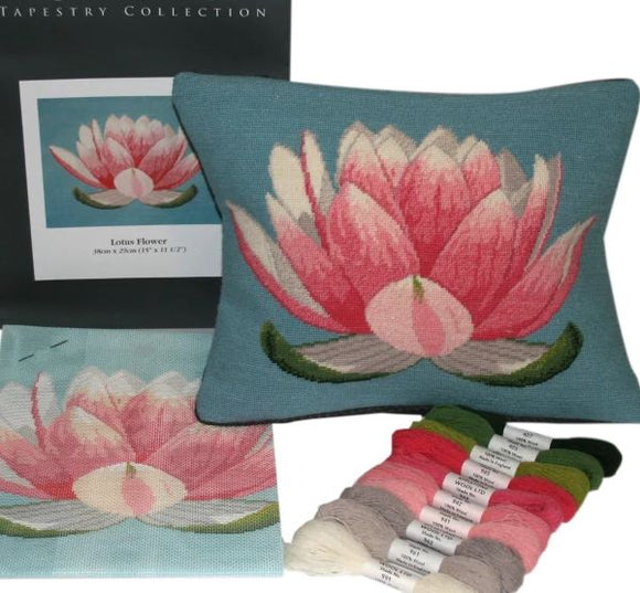 Lotus Flower Tapestry Kit Needlepoint Kit, Appletons