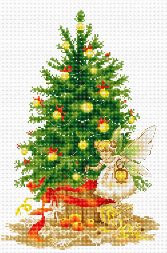 Christmas Tree Fairy Counted Cross Stitch Kit Luca-s B1117