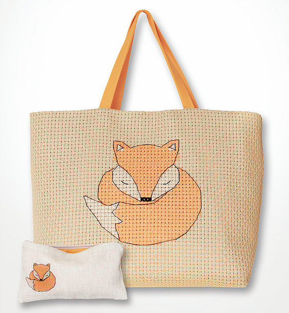 Fox Counted Cross Stitch Kit Bag and Purse Luca-s BAG001