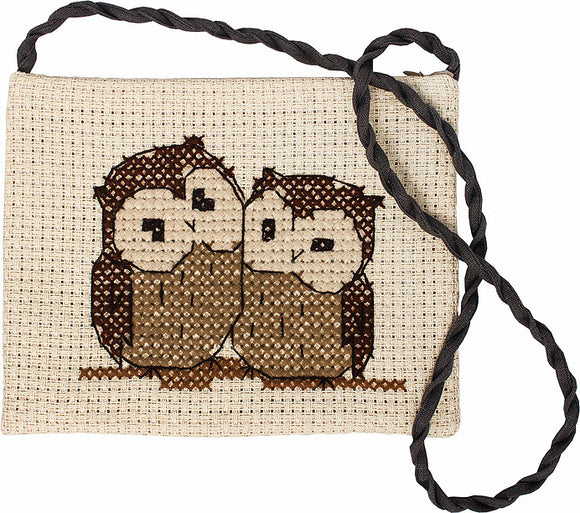 Owls Counted Cross Stitch Kit Shoulder Bag Luca-s BAG006