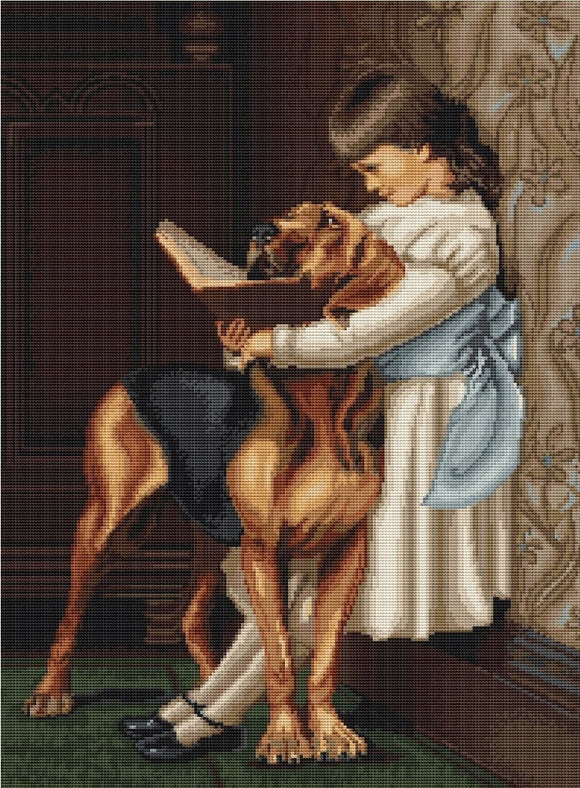 Morning Learning, Counted Cross Stitch Kit Luca-s B429