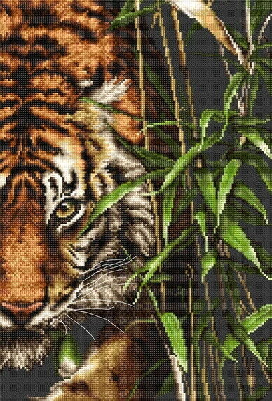The Tiger, Counted Cross Stitch Kit Luca-s B2356