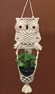 Macrame Kit, Owl Plant Hanger Cotton Knot Kit Hanging Planter