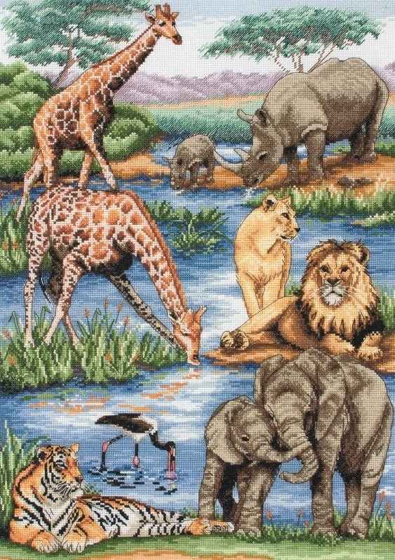 African Wildlife Counted Cross Stitch Kit, Maia 5678000-1212