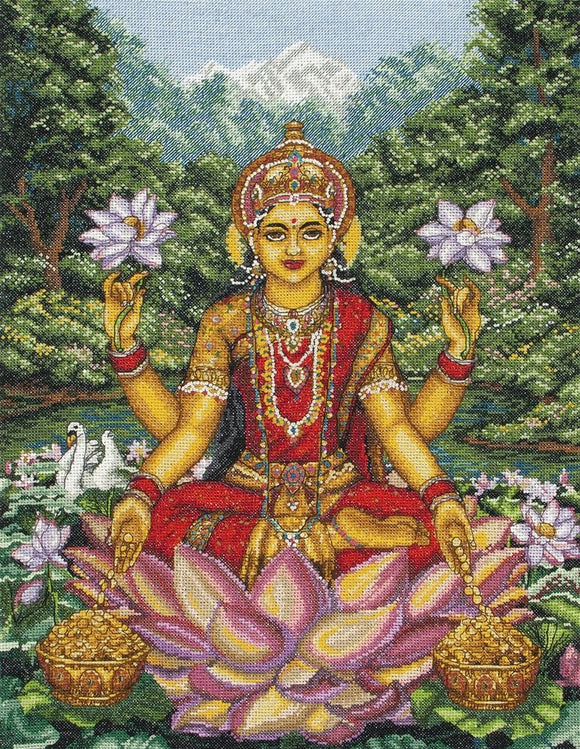 Goddess Lakshmi Counted Cross Stitch Kit, Maia 5678000-1233