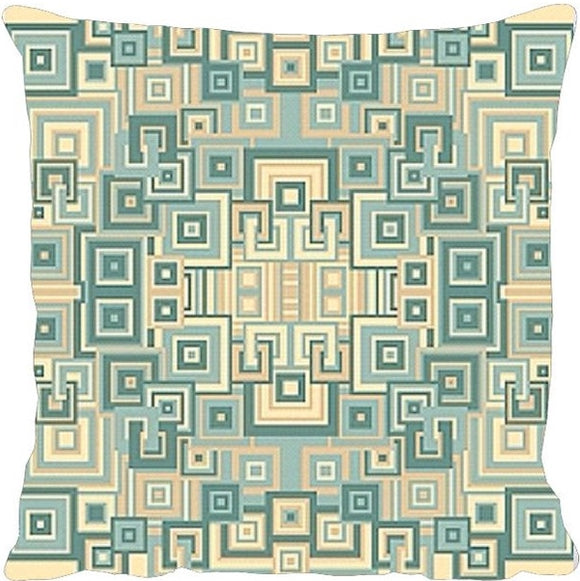 Mandala Squares Tapestry Needlepoint Kit, Designers Needle -Duck Egg