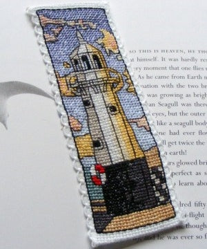 Mevagissey Lighthouse, Cornwall Bookmark Cross Stitch Kit, Emma Louise Art Stitch