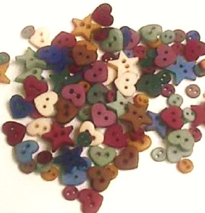 Tiny Buttons Embellishments - Micro Country Shapes 5mm Button Pack