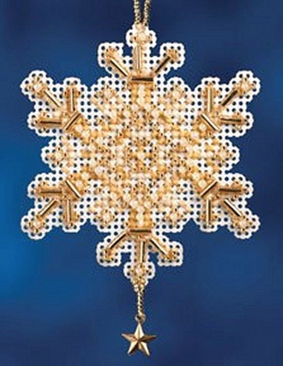 Mill Hill Gold Crystal Cross Stitch Embroidery Kit, Bead Work Kit MH16-2305