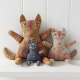 Cat Family Wool Felt Embroidery Kit, Nancy Nicholson - set of 3