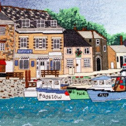 Padstow Harbour, Cornwall Counted Cross Stitch Kit, Emma Louise Art Stitch