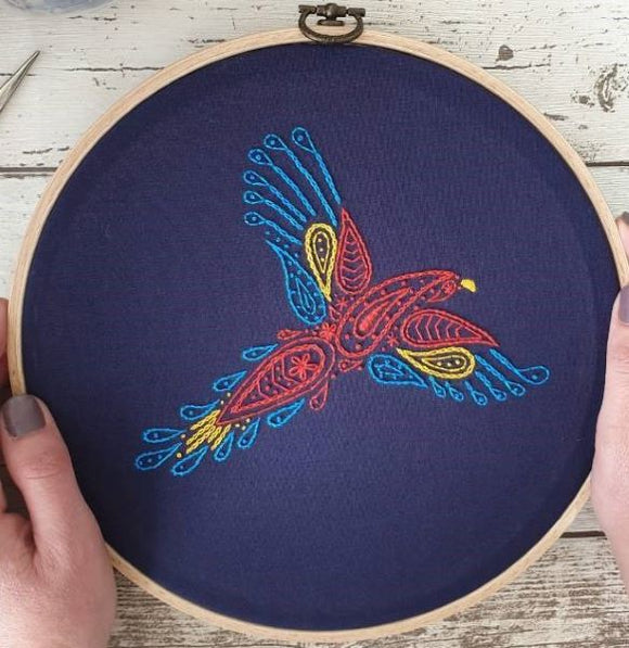 Parrot Embroidery Kit, Paraffle Embroidery