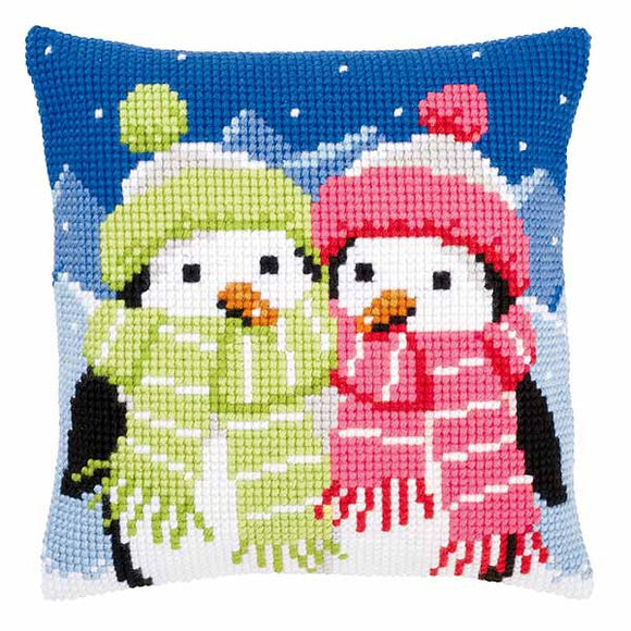Penguins with Scarf CROSS Stitch Tapestry Kit, Vervaco PN-0147690