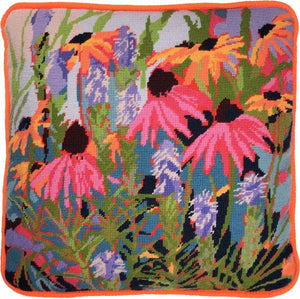 Pink Daisies Tapestry Kit, Heirloom Needlecraft -Celia Lewis
