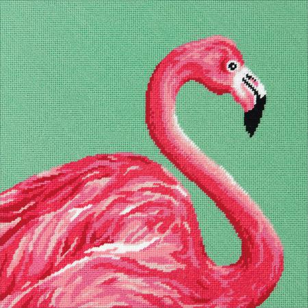 Pink Flamingo Tapestry Needlepoint Kit, Dimensions D71-20086