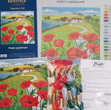 Poppy Landscape Tapestry Kit, Heritage Crafts
