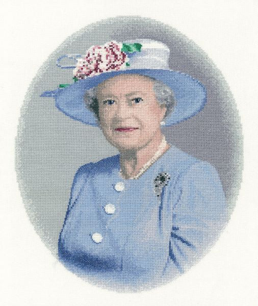 Queen Elizabeth II Cross Stitch Kit, Heritage Crafts