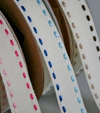 Duo Stitch Grosgrain Ribbon, Stitched Edge -15mm