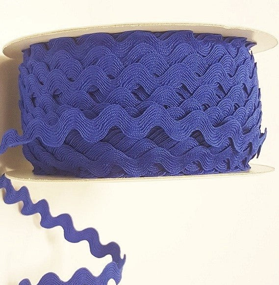 Ric-Rac Ribbon, Royal Blue Ric Rac - 16mm