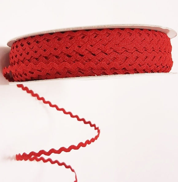Red Ric Rac Ribbon Ric-Rac Ribbon, Red Ric Rac - 5mm – Sew Inspiring UK