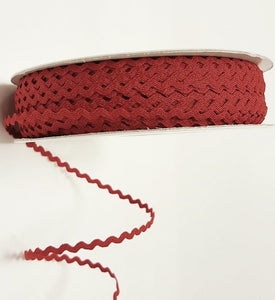 Ric-Rac Ribbon, Rustic Red Ric Rac - 5mm