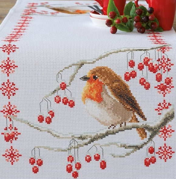 11CT Stamped Cross Stitch Embroidery Kits Hummingbird in Red Flowers  Pre-Printed Pattern Counted Cross-Stitching Kits Fabric Needlepoint Crafts
