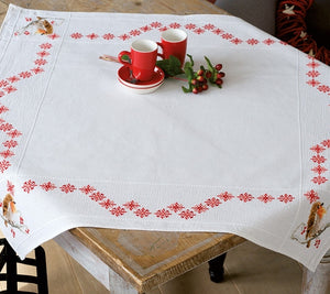 Robin Cross Stitch Kit Tablecloth, Vervaco pn-0157099
