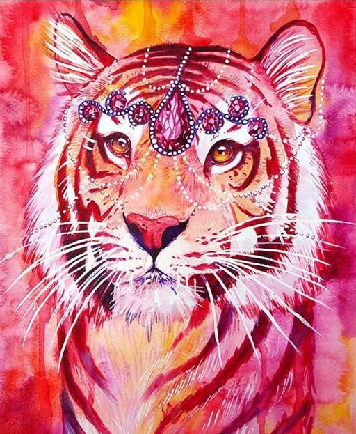 Ruby Tiger, Modern Counted Cross Stitch Kit -Scandy Girl
