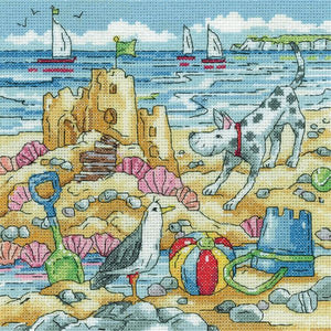Sandcastles Cross Stitch Kit, Heritage Crafts -Karen Carter