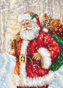 Santa in the Snow Cross Stitch Kit Luca-s B575