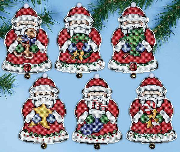 Santas Gift Ornaments Cross Stitch Kit, Design Works 1693